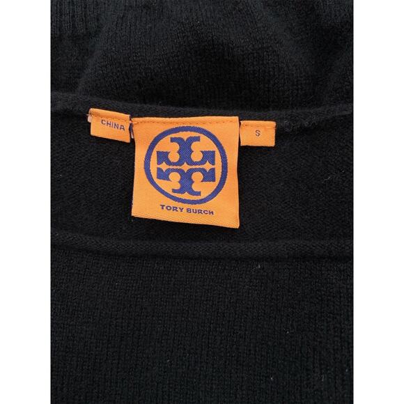 Tory Burch Women Small Sweater Cashmere Black Knit Pullover Dolman Sleeve - Picture 5 of 8